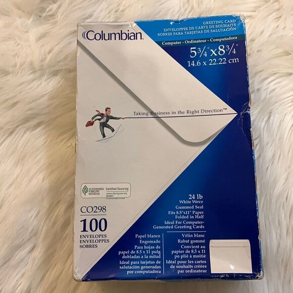 Columbian Box of 100 greeting card or invitation envelopes - Picture 1 of 4